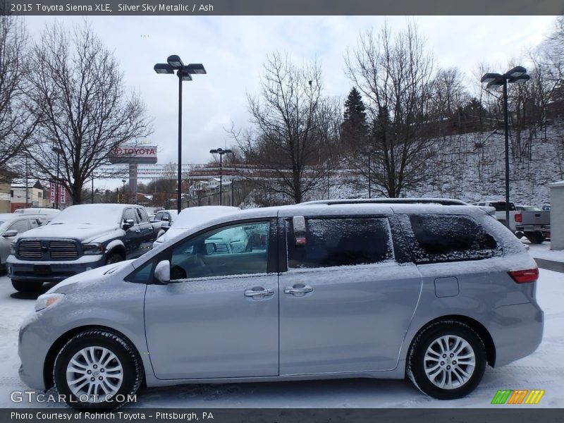 Silver Sky Metallic / Ash 2015 Toyota Sienna XLE