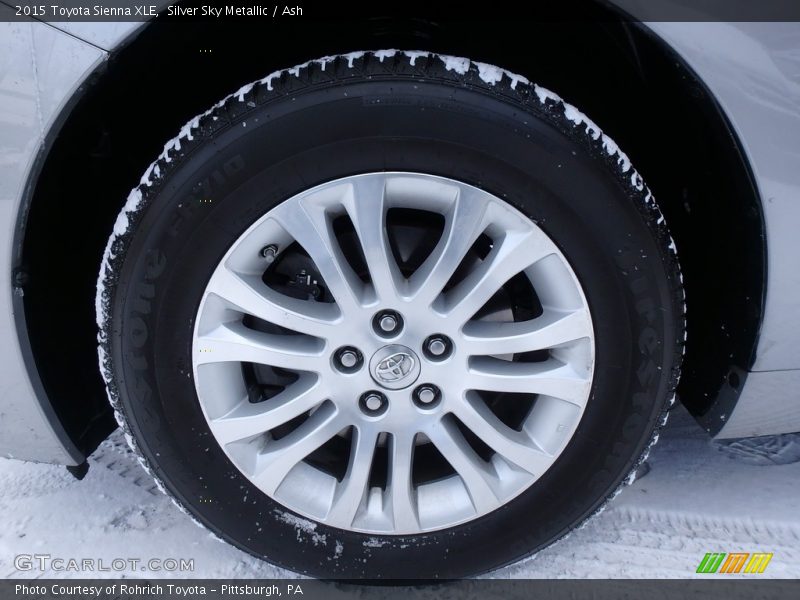 Silver Sky Metallic / Ash 2015 Toyota Sienna XLE