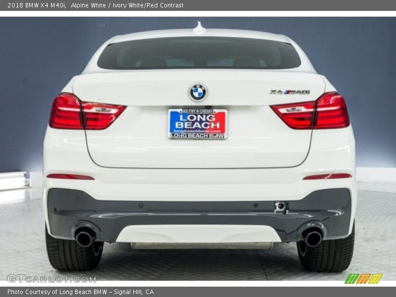 Alpine White / Ivory White/Red Contrast 2018 BMW X4 M40i