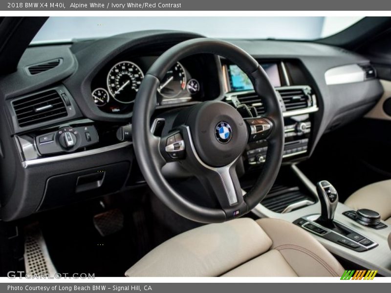 Alpine White / Ivory White/Red Contrast 2018 BMW X4 M40i