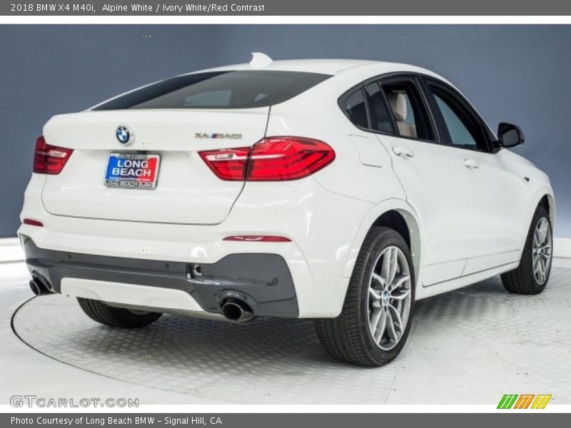 Alpine White / Ivory White/Red Contrast 2018 BMW X4 M40i