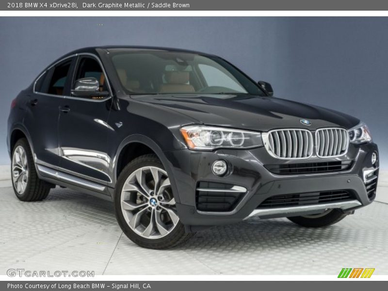 Dark Graphite Metallic / Saddle Brown 2018 BMW X4 xDrive28i