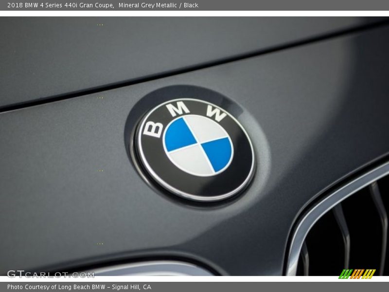 Mineral Grey Metallic / Black 2018 BMW 4 Series 440i Gran Coupe
