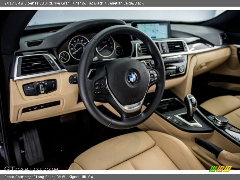 Jet Black / Venetian Beige/Black 2017 BMW 3 Series 330i xDrive Gran Turismo