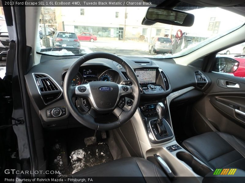 Tuxedo Black Metallic / Charcoal Black 2013 Ford Escape SEL 1.6L EcoBoost 4WD