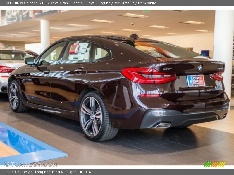 Royal Burgundy Red Metallic / Ivory White 2018 BMW 6 Series 640i xDrive Gran Turismo
