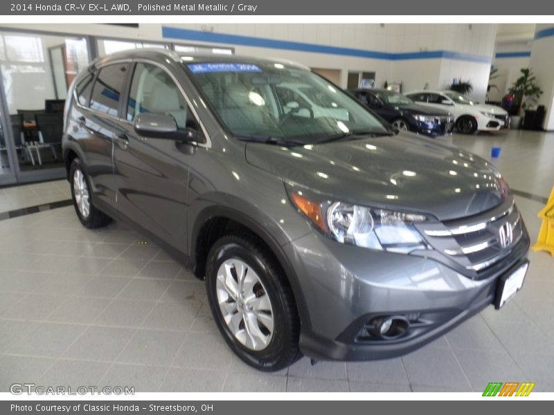 Polished Metal Metallic / Gray 2014 Honda CR-V EX-L AWD