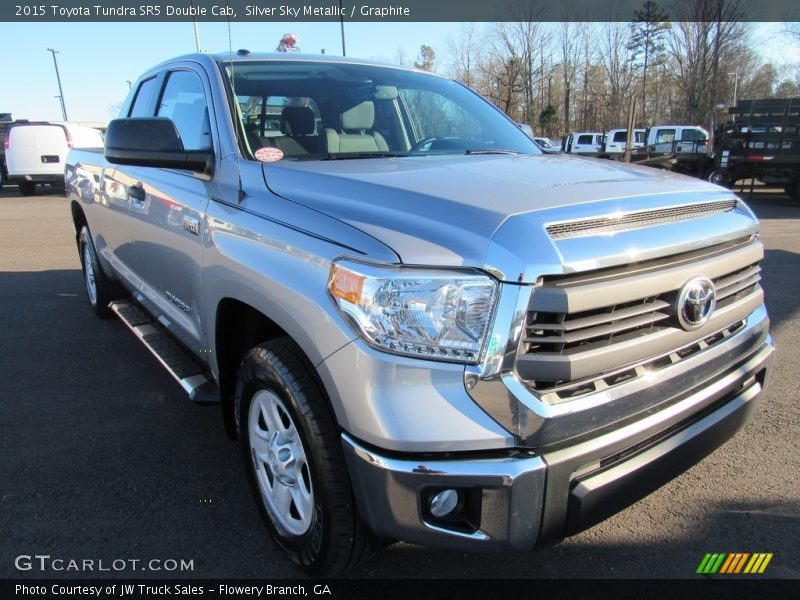 Silver Sky Metallic / Graphite 2015 Toyota Tundra SR5 Double Cab