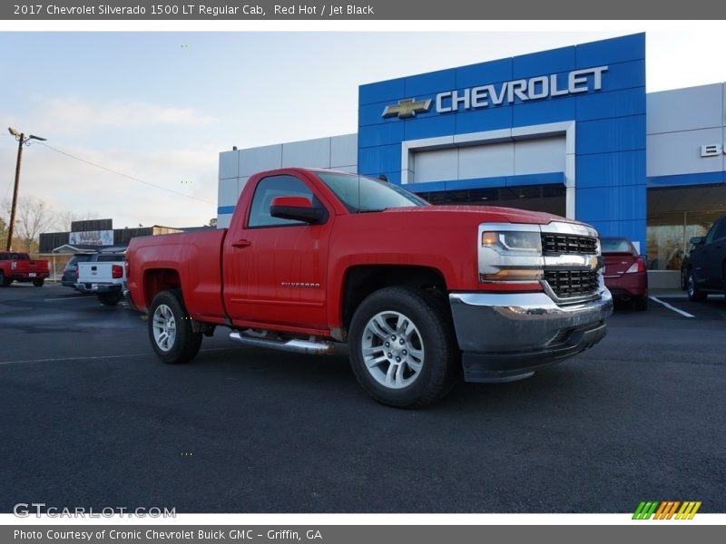 Red Hot / Jet Black 2017 Chevrolet Silverado 1500 LT Regular Cab