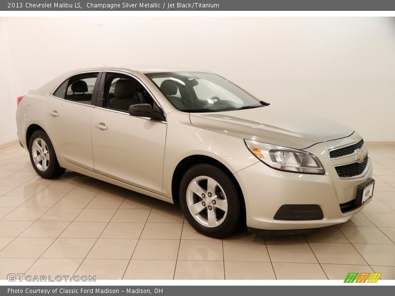 Champagne Silver Metallic / Jet Black/Titanium 2013 Chevrolet Malibu LS