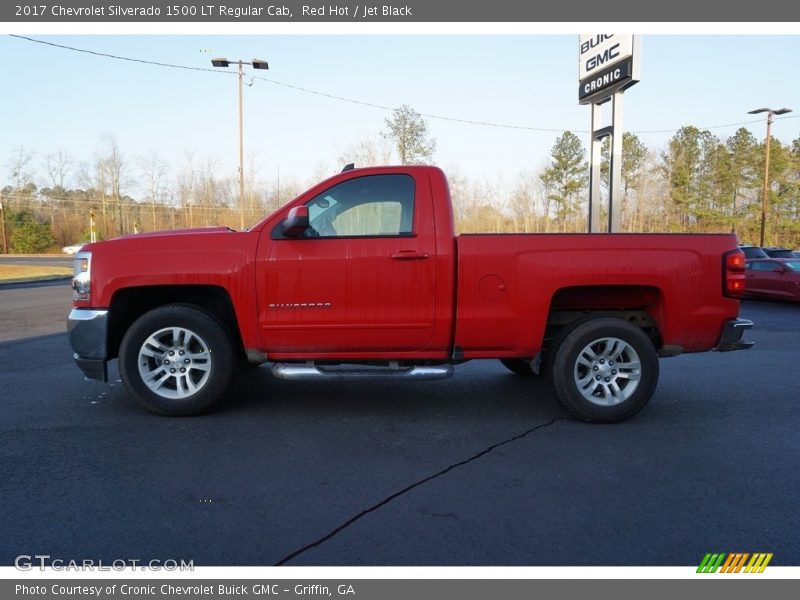 Red Hot / Jet Black 2017 Chevrolet Silverado 1500 LT Regular Cab