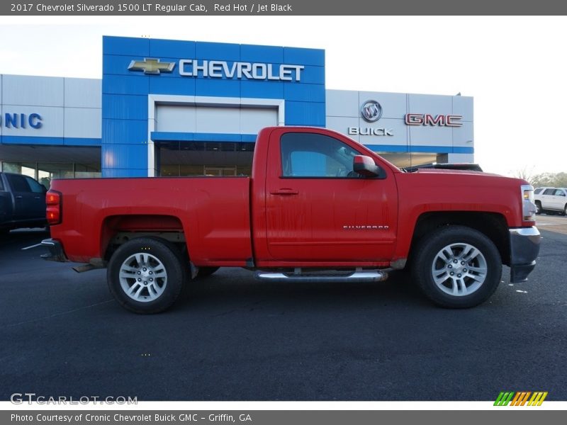 Red Hot / Jet Black 2017 Chevrolet Silverado 1500 LT Regular Cab