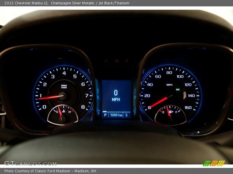Champagne Silver Metallic / Jet Black/Titanium 2013 Chevrolet Malibu LS