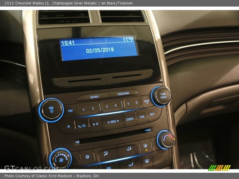 Champagne Silver Metallic / Jet Black/Titanium 2013 Chevrolet Malibu LS