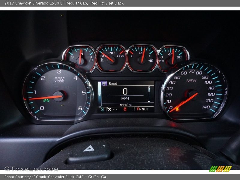 Red Hot / Jet Black 2017 Chevrolet Silverado 1500 LT Regular Cab