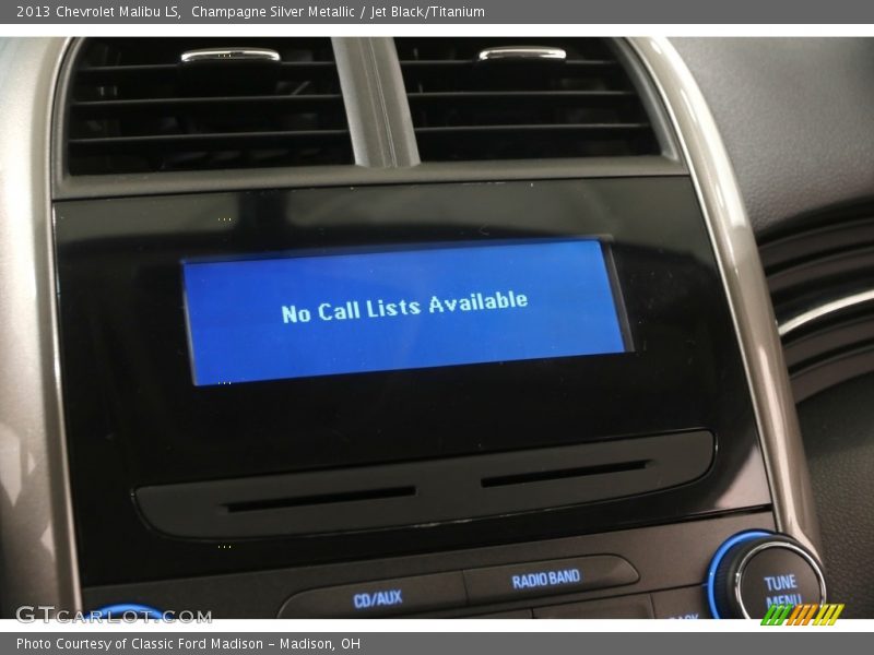 Champagne Silver Metallic / Jet Black/Titanium 2013 Chevrolet Malibu LS