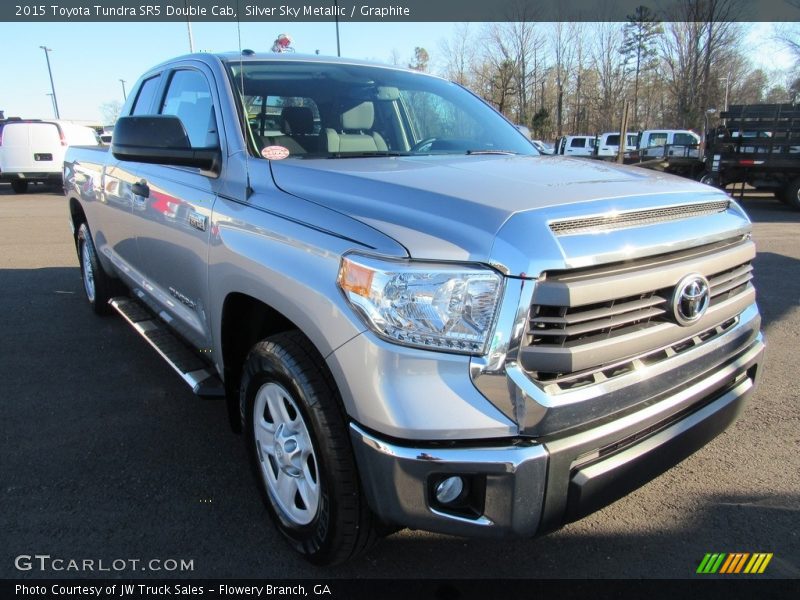 Silver Sky Metallic / Graphite 2015 Toyota Tundra SR5 Double Cab