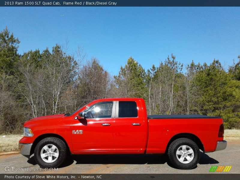 Flame Red / Black/Diesel Gray 2013 Ram 1500 SLT Quad Cab