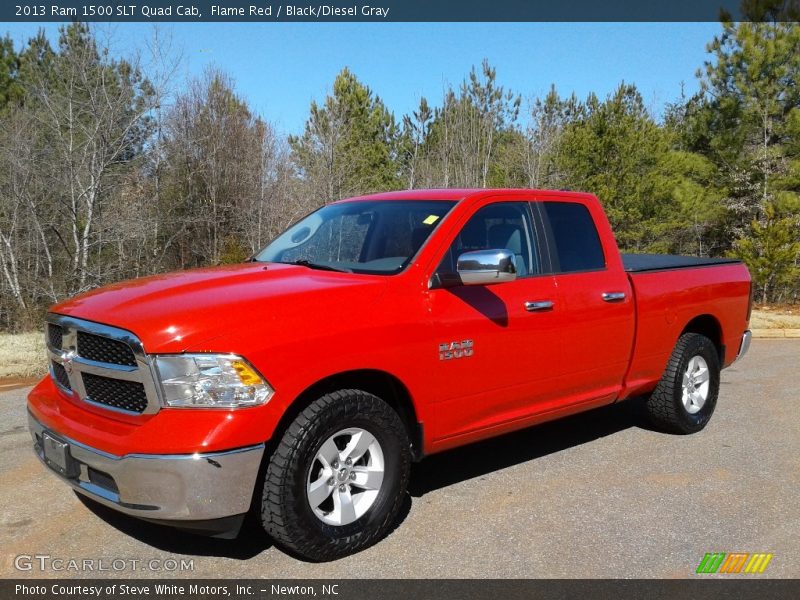 Flame Red / Black/Diesel Gray 2013 Ram 1500 SLT Quad Cab
