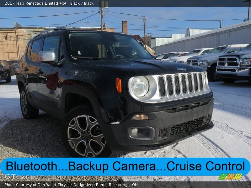 Black / Black 2017 Jeep Renegade Limited 4x4