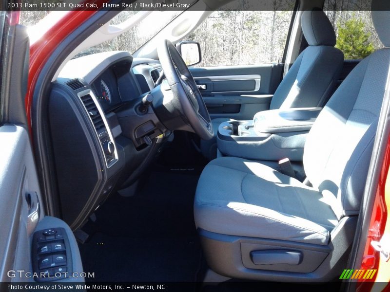 Flame Red / Black/Diesel Gray 2013 Ram 1500 SLT Quad Cab