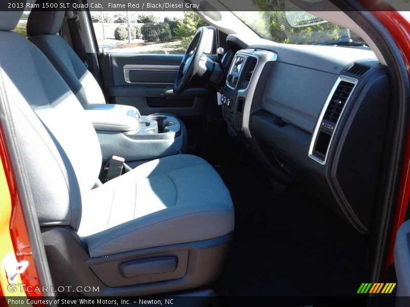Flame Red / Black/Diesel Gray 2013 Ram 1500 SLT Quad Cab