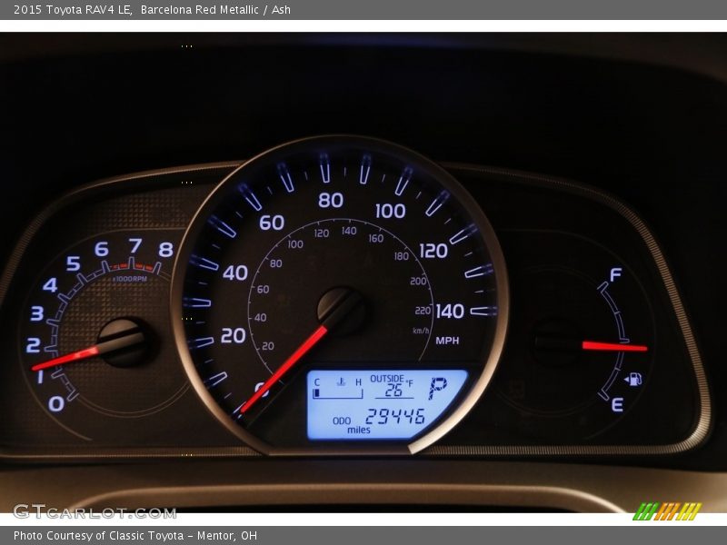 Barcelona Red Metallic / Ash 2015 Toyota RAV4 LE