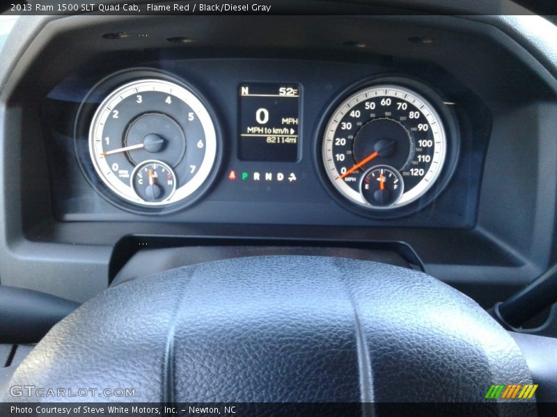 Flame Red / Black/Diesel Gray 2013 Ram 1500 SLT Quad Cab