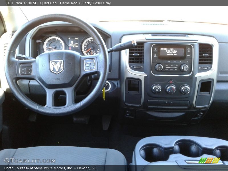 Flame Red / Black/Diesel Gray 2013 Ram 1500 SLT Quad Cab