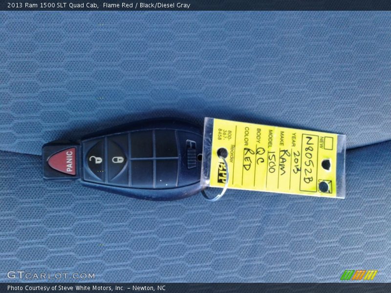 Flame Red / Black/Diesel Gray 2013 Ram 1500 SLT Quad Cab