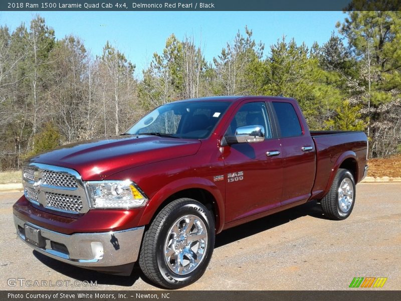 Delmonico Red Pearl / Black 2018 Ram 1500 Laramie Quad Cab 4x4