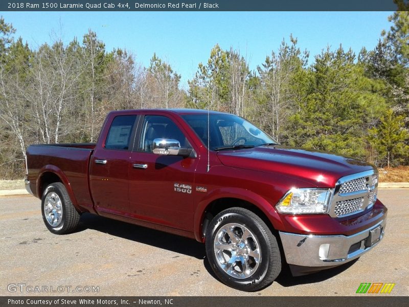 Delmonico Red Pearl / Black 2018 Ram 1500 Laramie Quad Cab 4x4