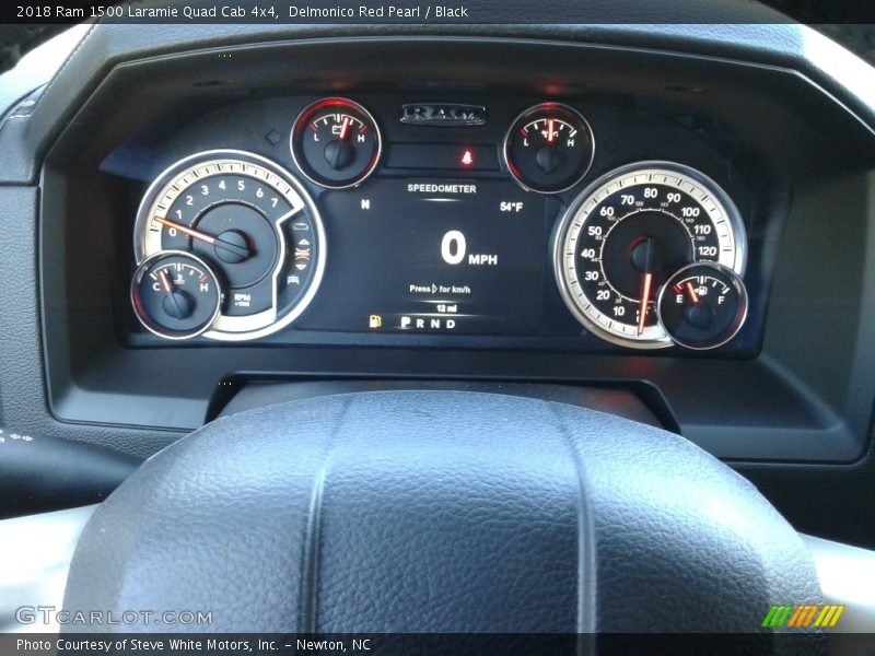 Delmonico Red Pearl / Black 2018 Ram 1500 Laramie Quad Cab 4x4