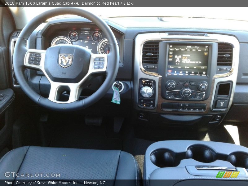 Delmonico Red Pearl / Black 2018 Ram 1500 Laramie Quad Cab 4x4