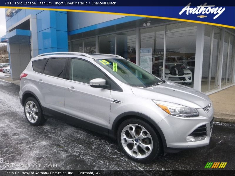 Ingot Silver Metallic / Charcoal Black 2015 Ford Escape Titanium