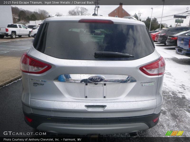 Ingot Silver Metallic / Charcoal Black 2015 Ford Escape Titanium