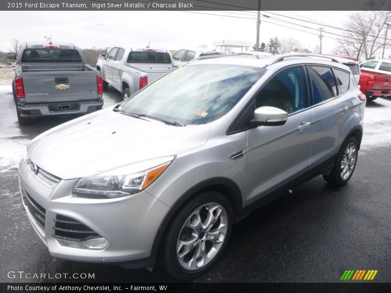 Ingot Silver Metallic / Charcoal Black 2015 Ford Escape Titanium