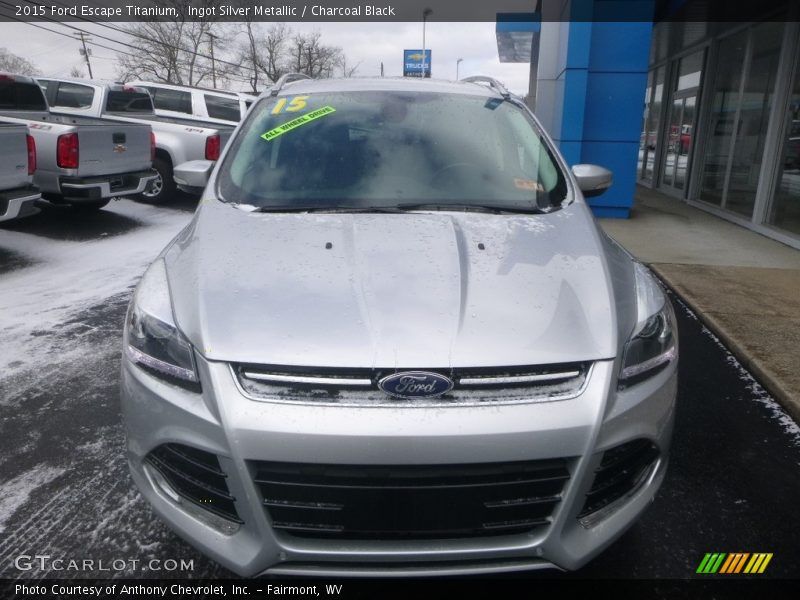 Ingot Silver Metallic / Charcoal Black 2015 Ford Escape Titanium