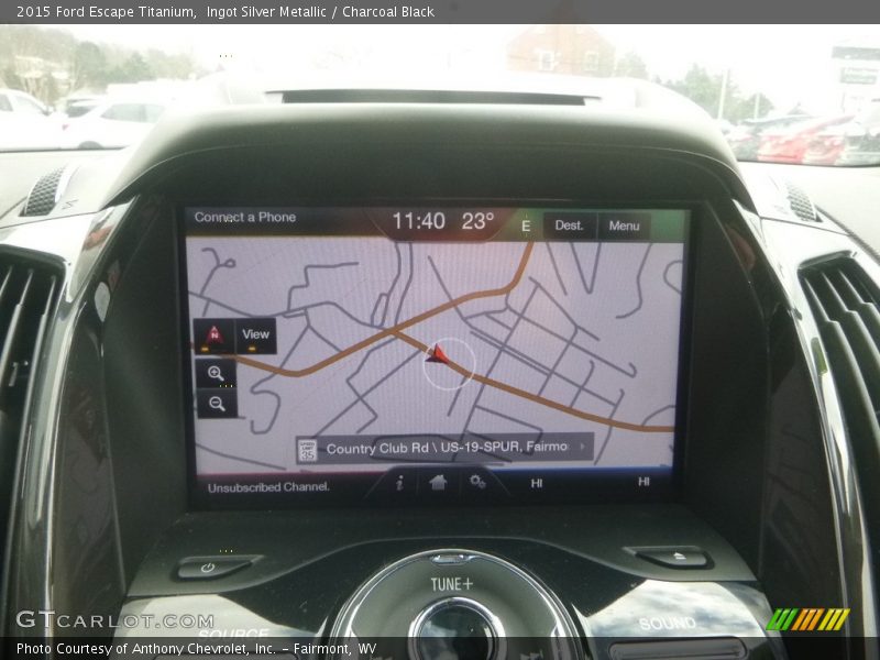 Ingot Silver Metallic / Charcoal Black 2015 Ford Escape Titanium
