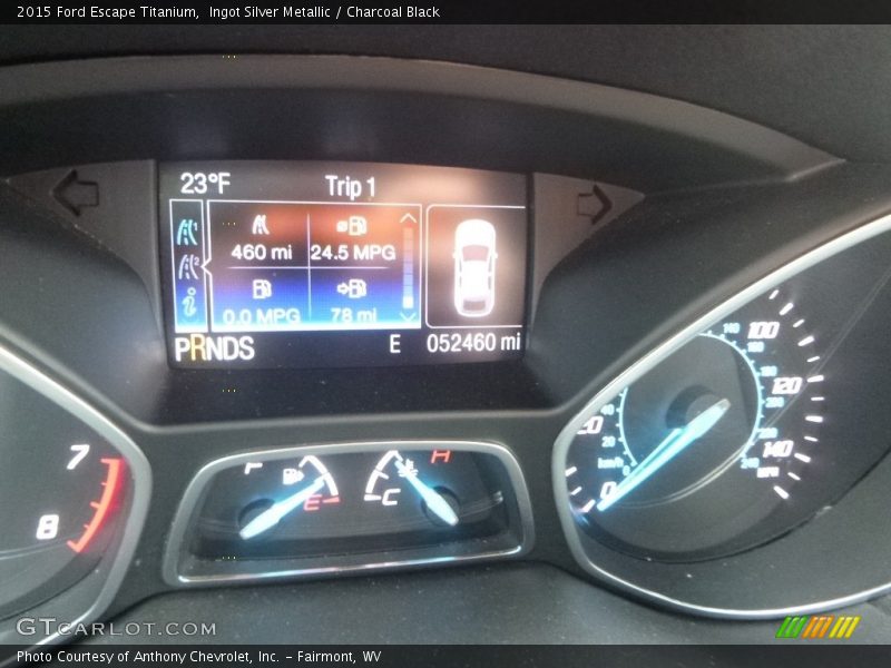 Ingot Silver Metallic / Charcoal Black 2015 Ford Escape Titanium