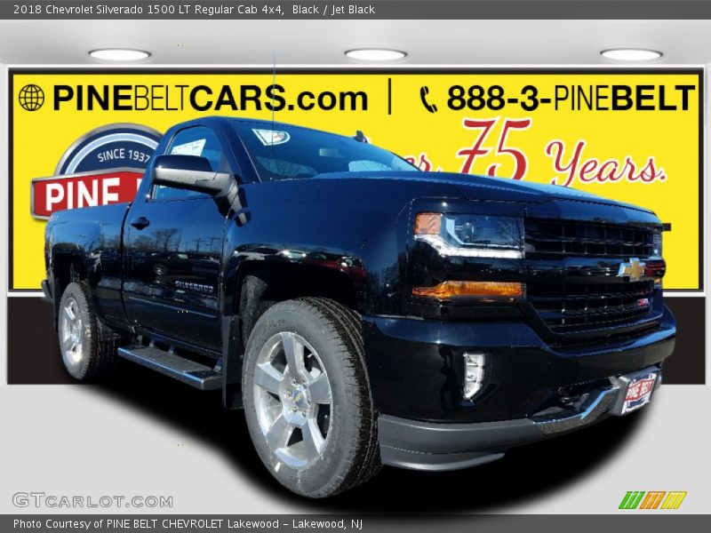 Black / Jet Black 2018 Chevrolet Silverado 1500 LT Regular Cab 4x4