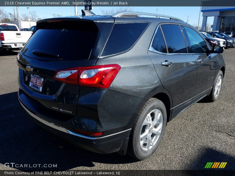 Nightfall Gray Metallic / Jet Black 2018 Chevrolet Equinox Premier AWD