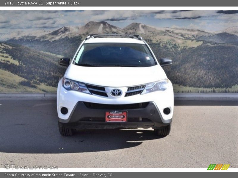 Super White / Black 2015 Toyota RAV4 LE