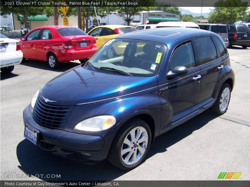 Patriot Blue Pearl / Taupe/Pearl Beige 2003 Chrysler PT Cruiser Touring