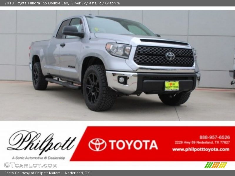 Silver Sky Metallic / Graphite 2018 Toyota Tundra TSS Double Cab