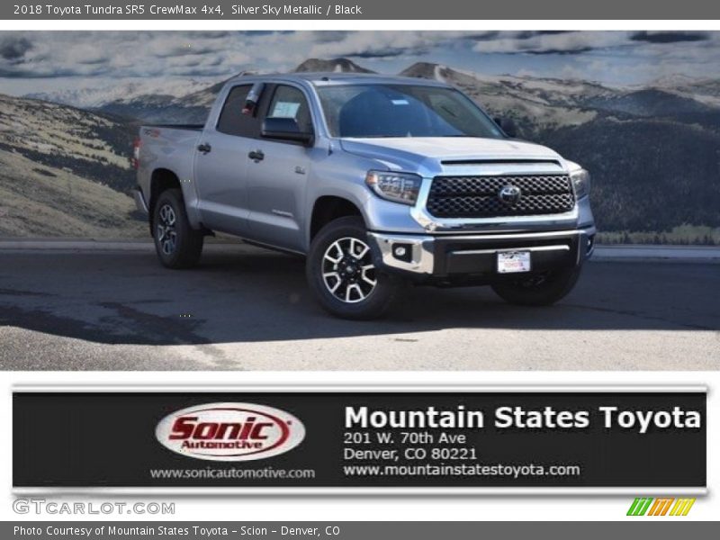 Silver Sky Metallic / Black 2018 Toyota Tundra SR5 CrewMax 4x4