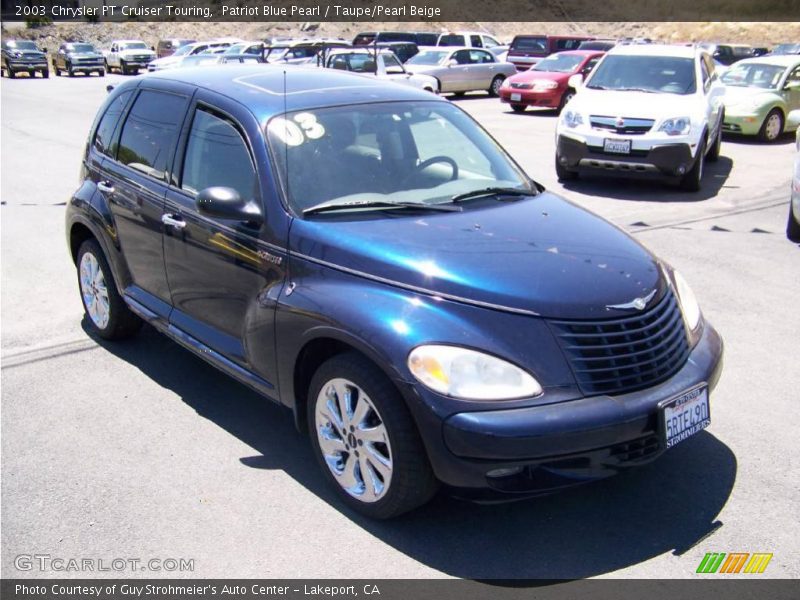 Patriot Blue Pearl / Taupe/Pearl Beige 2003 Chrysler PT Cruiser Touring
