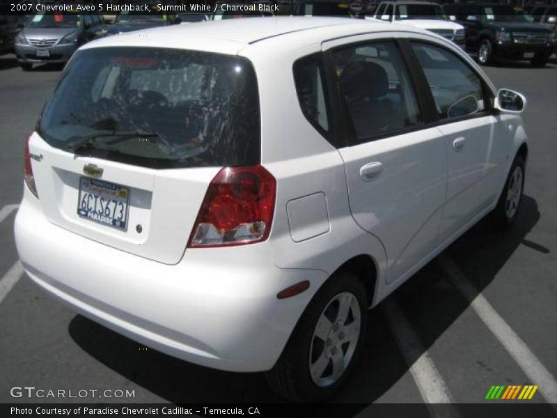 Summit White / Charcoal Black 2007 Chevrolet Aveo 5 Hatchback