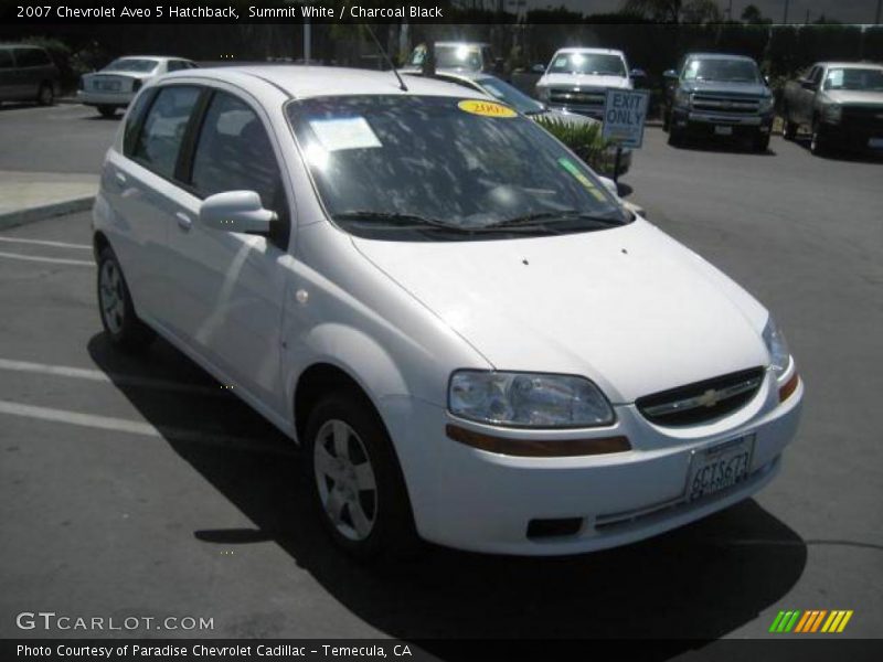 Summit White / Charcoal Black 2007 Chevrolet Aveo 5 Hatchback