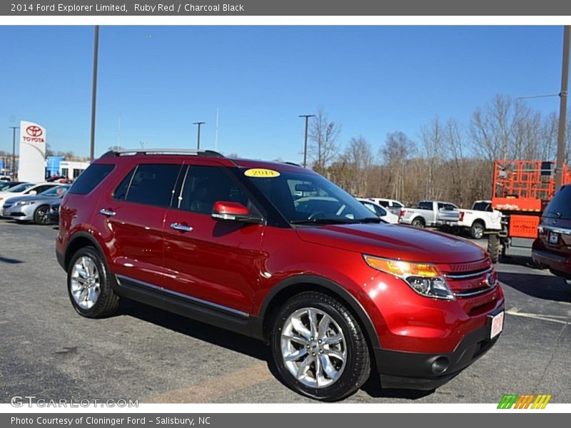 Ruby Red / Charcoal Black 2014 Ford Explorer Limited